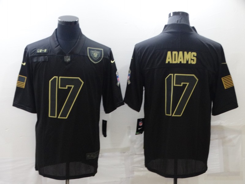Men's Las Vegas Raiders #17 Davante Adams Black Salute To Service Limited Stitched Jersey Men's Las Vegas Raiders #17 Davante Adams Black Salute To Service Limited Stitched Jersey